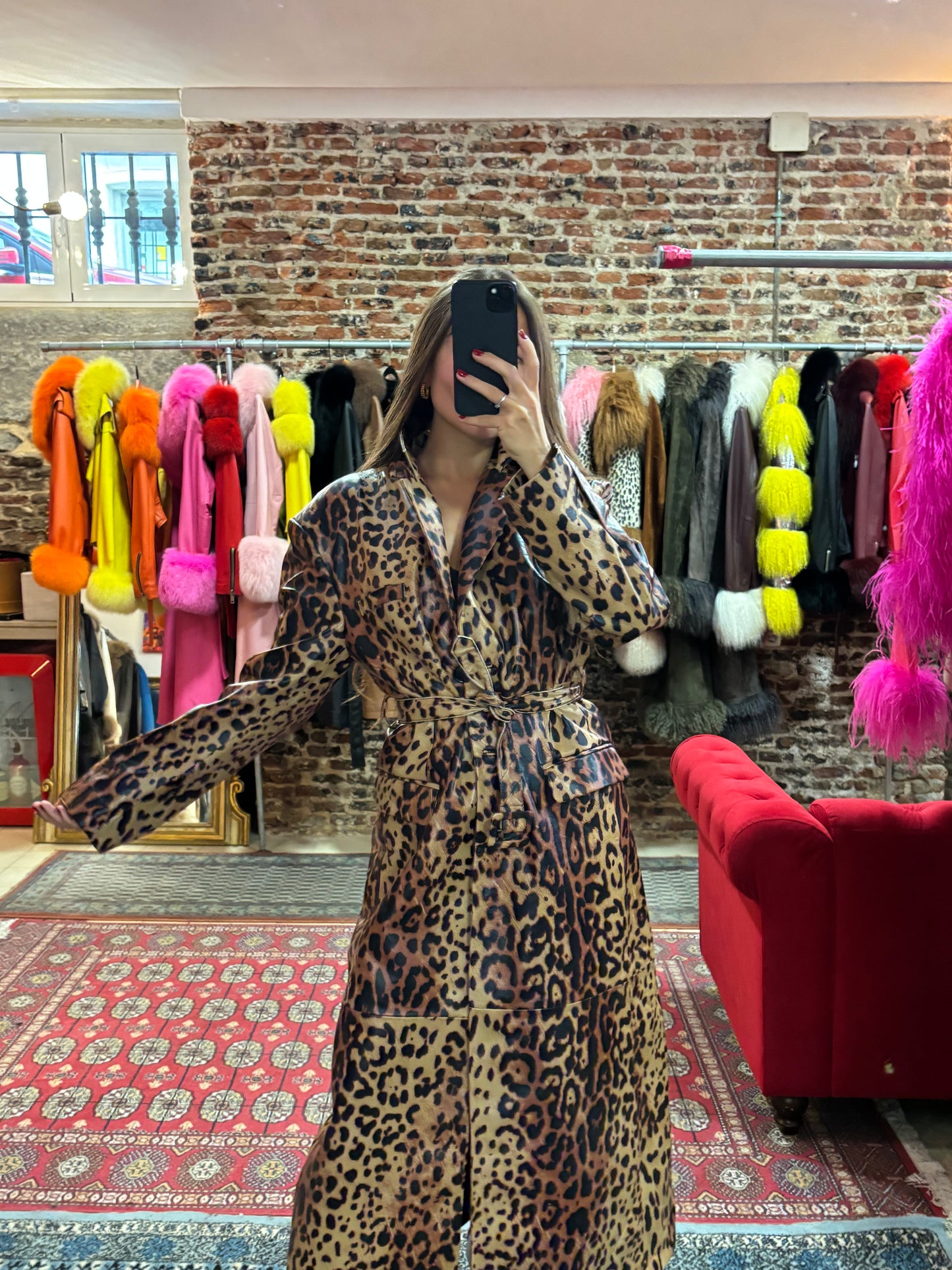 Gabardina PRINT LONG CUIR