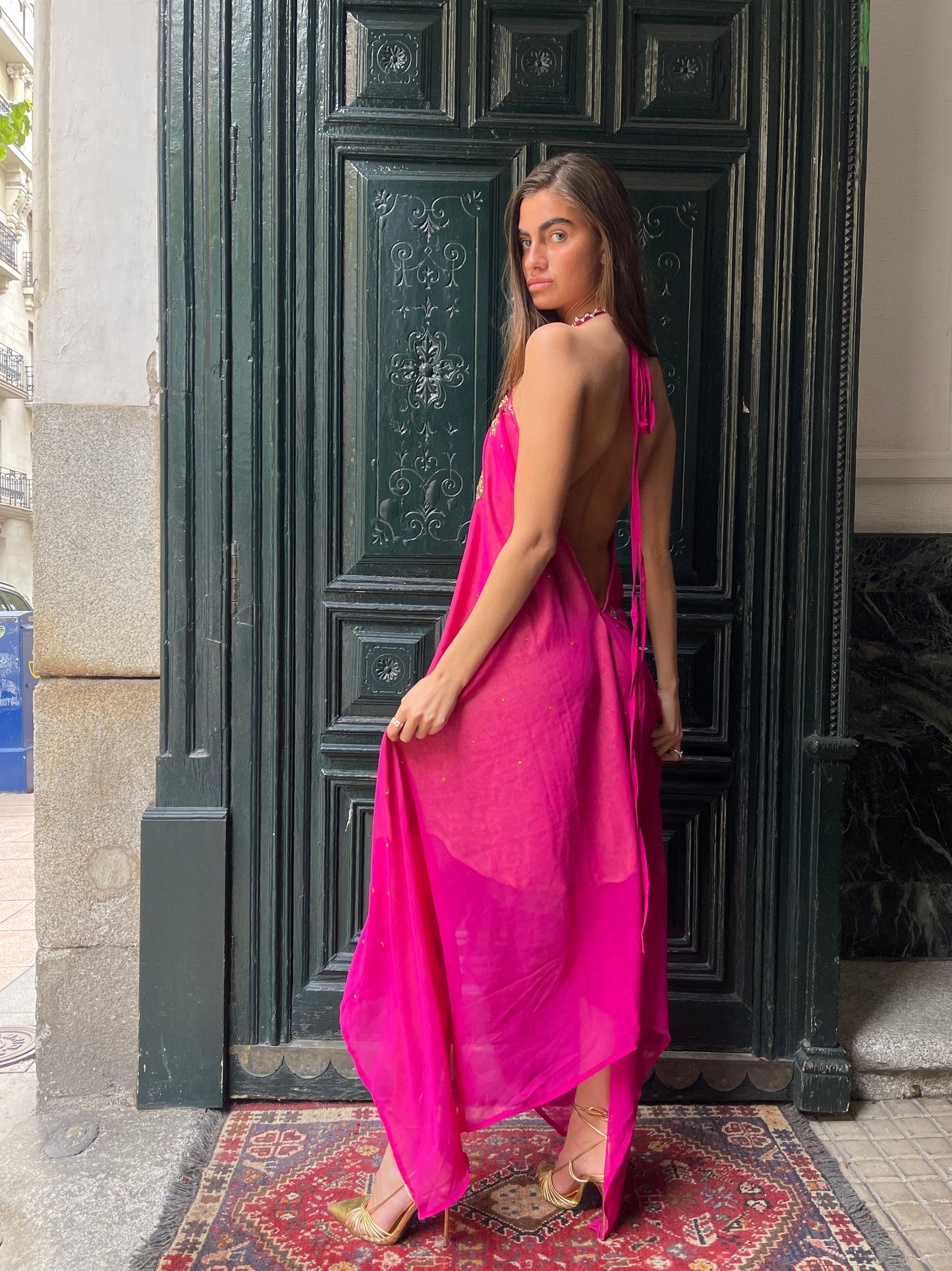 Vestido joya rosa