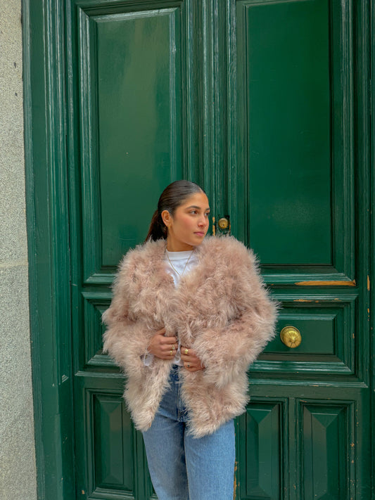 Beige dragonfly coat