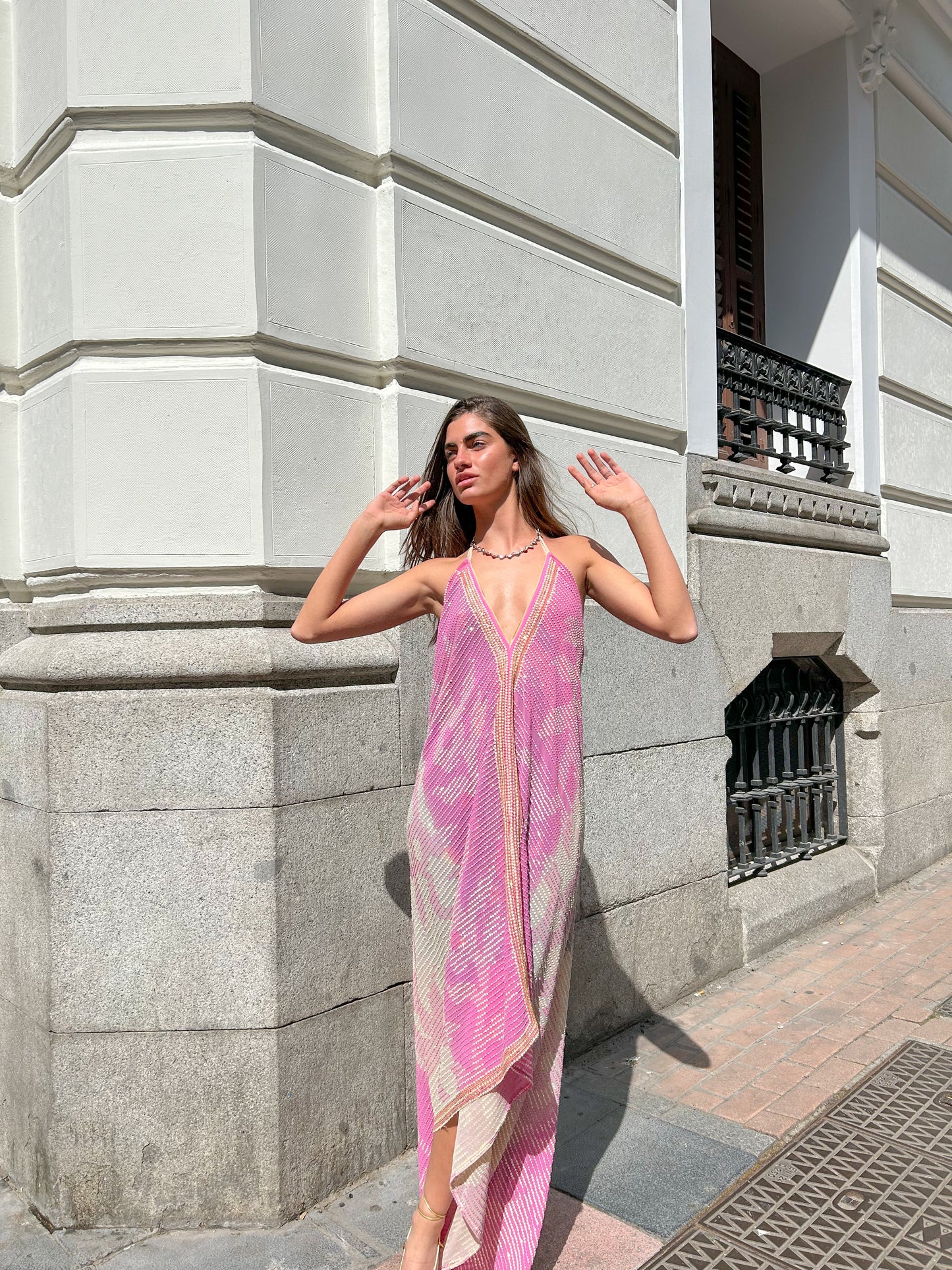 Vestido joya rosa