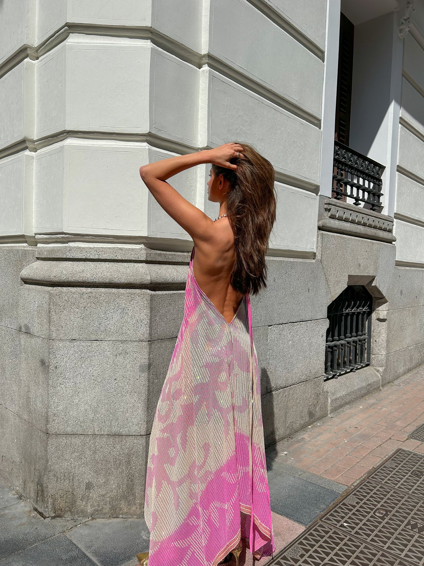 Vestido joya rosa