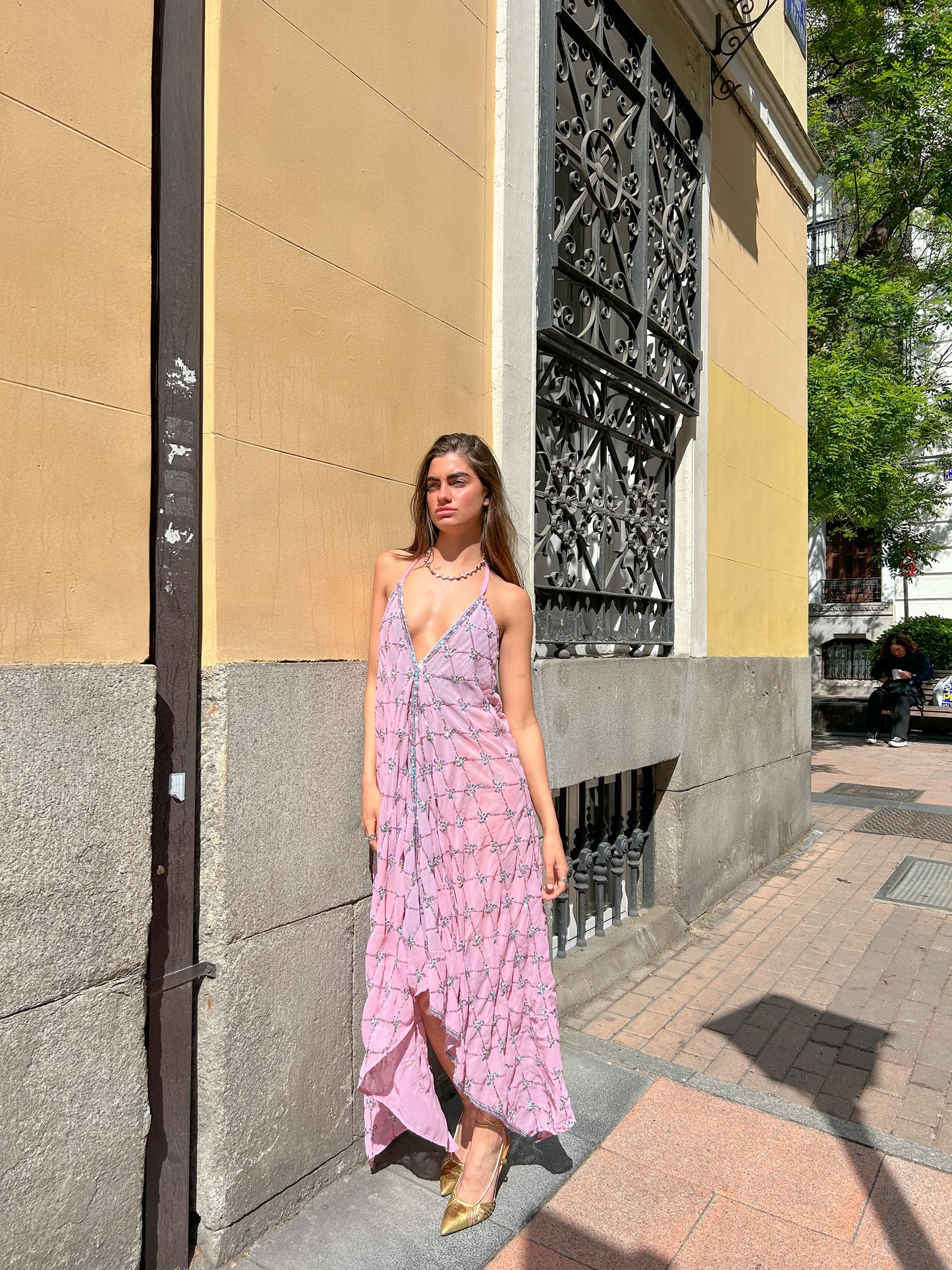 Vestido joya rosa