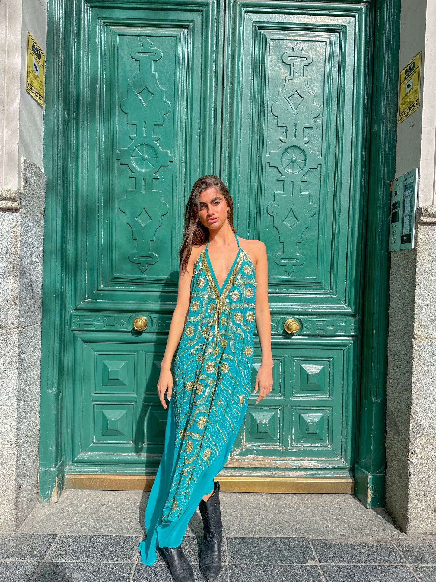 Vestido joya azul